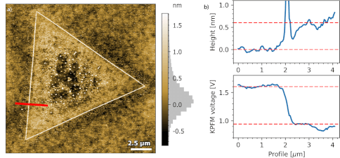 AFM topography MoS2 monolayer