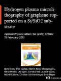 Hydrogen plasma microlithography of graphene supported on a Si/SiO2 substrate