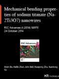 Mechanical bending properties of sodium titanate (Na2Ti3O7) nanowires