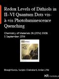 Redox Levels of Dithiols in II–VI Quantum Dots vis-à-vis Photoluminescence Quenching: Insight from Scanning Tunneling Spectroscopy