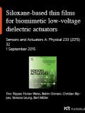 Siloxane-based thin films for biomimetic low-voltage dielectric actuators