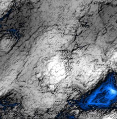 涂层纸 3x3µm 图, z-范围 310nm 