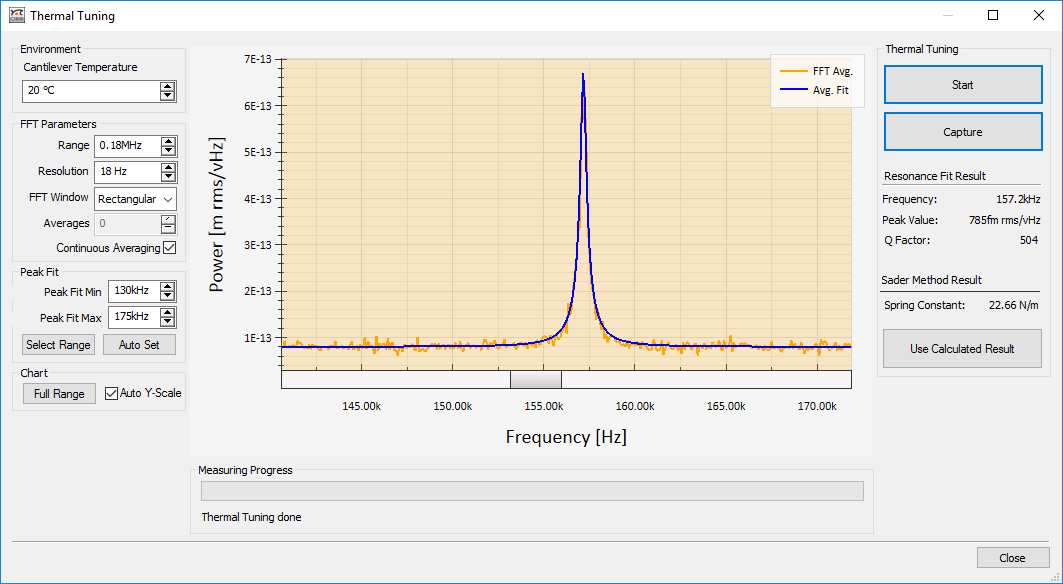 AFM cantilever thermal tuning