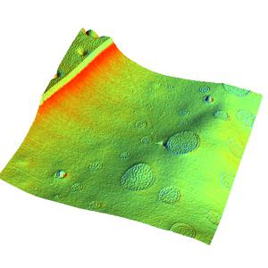 Overlay of slope on topography
