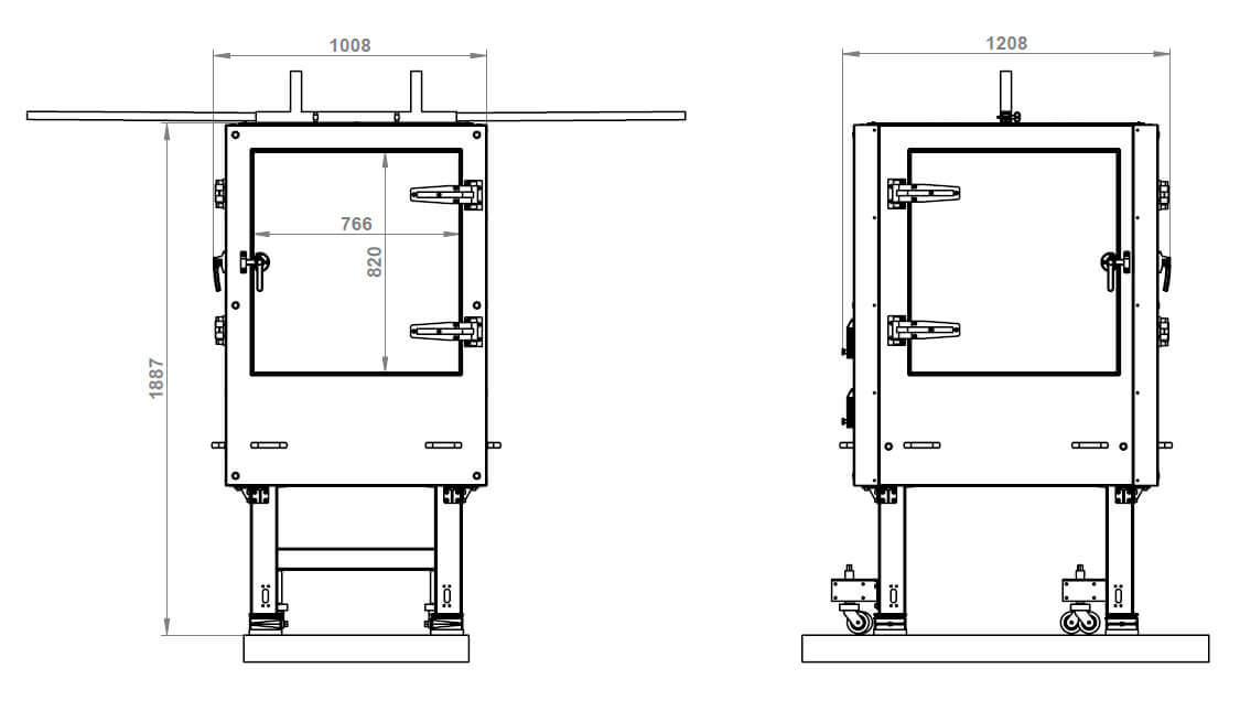 Alphacen 300 system dimensions