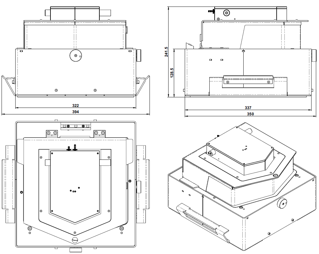 CoreAFM scan head dimensions