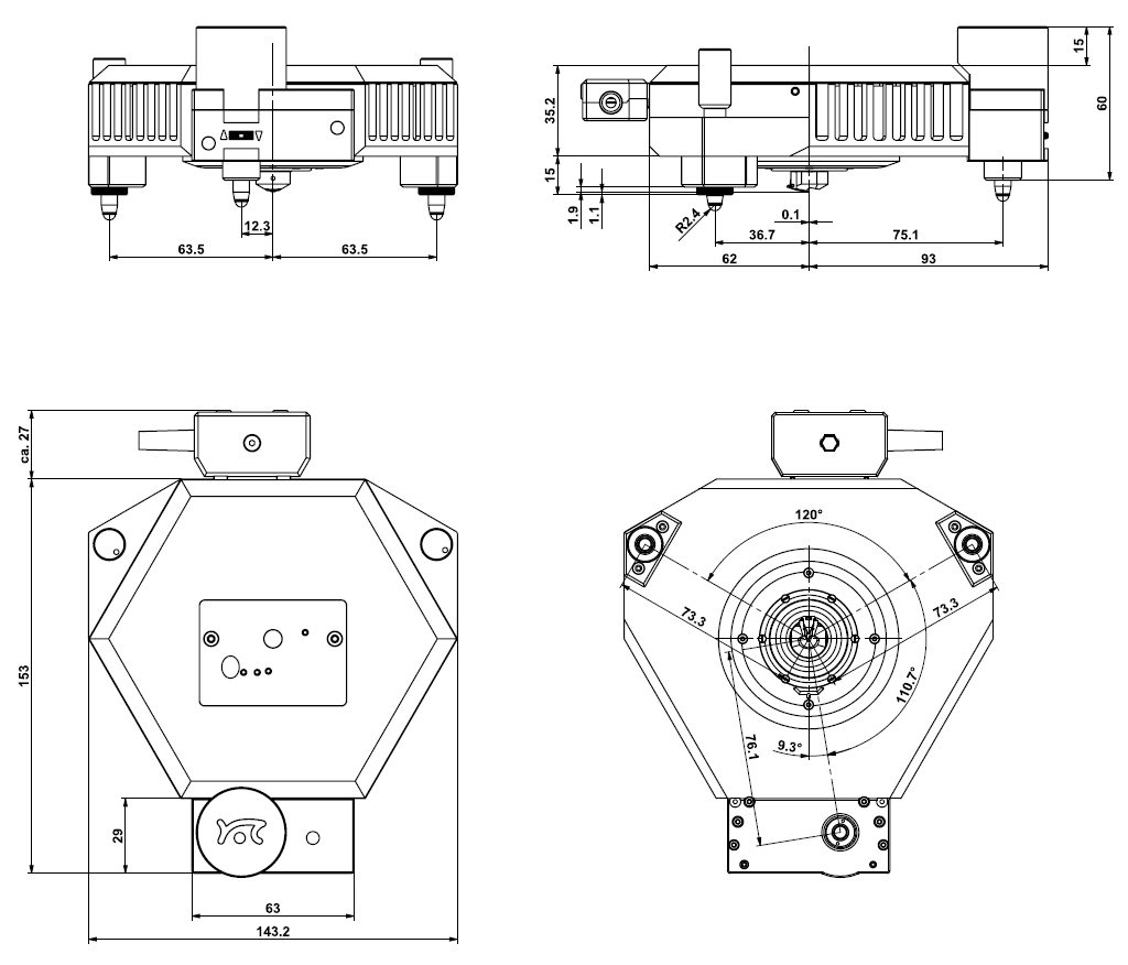 FlexAFM scan head dimensions