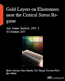 Gold Layers on Elastomers near the Critical Stress Regime