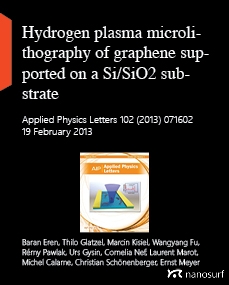 Hydrogen plasma microlithography of graphene supported on a Si/SiO2 substrate