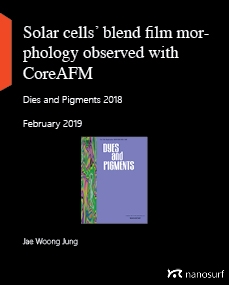 Solar cells' blend film morphology observed with CoreAFM