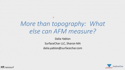 Webinar: More than topography: What else can AFM measure?