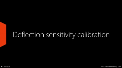 Deflection sensitivity calibration