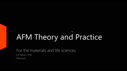 Webinar: AFM in the materials and life sciences - theory and applications