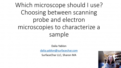 Webinar: Choosing between scanning probe and scanning electron microscopy