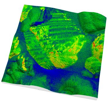 Piezoelectric Force Microsxopy on lead zirconate titanate (PZT) - click to zoom Piezoelectric Force Microscopy on lead zirconate titanate (PZT)