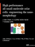 High performance all-small-molecule solar cells: engineering the nanomorphology via processing additives