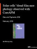 Solar cells' blend film morphology observed with CoreAFM