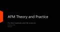 Webinar: AFM in the materials and life sciences - theory and applications