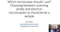 Webinar: Choosing between scanning probe and scanning electron microscopy