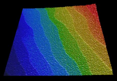 SrTiO3 topography measured in dynamic force mode