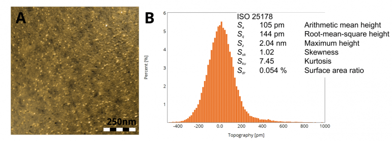 roughness of glass AFM image